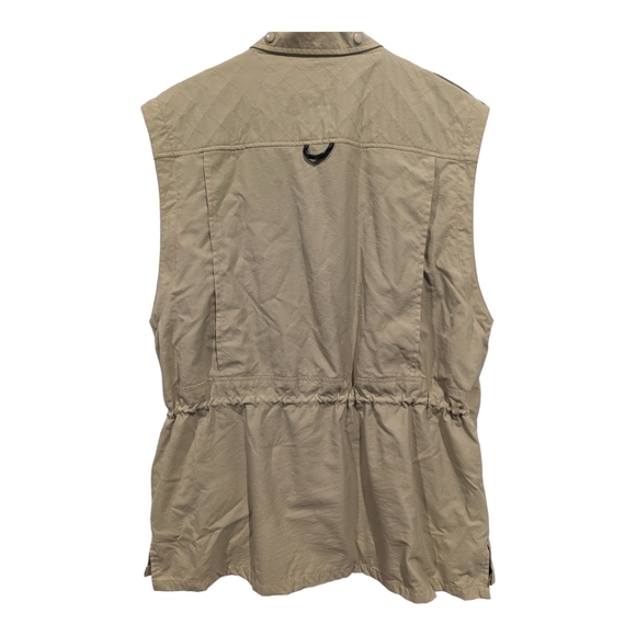 ExOfficio Utility Vest medium Oversize Beige Mesh Lined Fishing Hiking Outdoor. - Picture 4 of 9